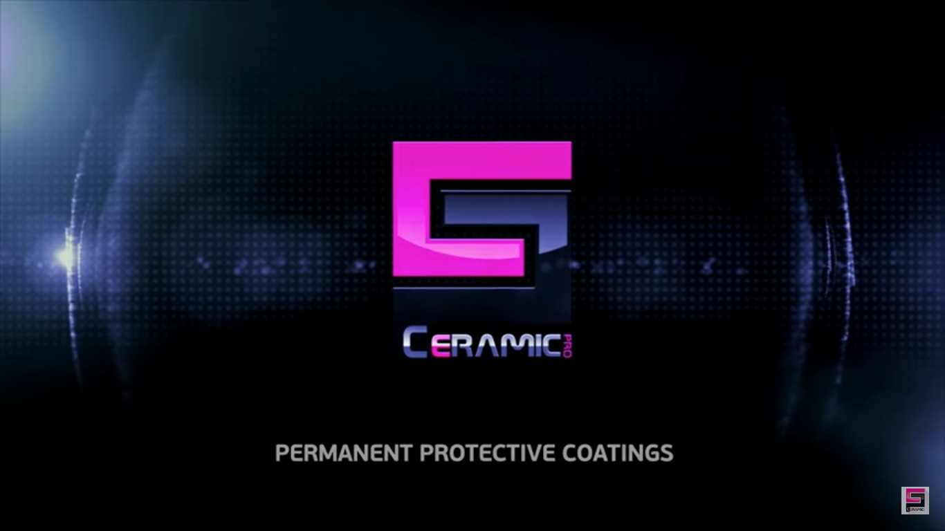 Black and pink logo for Ceramic Pro, specializing in permanent protective coatings